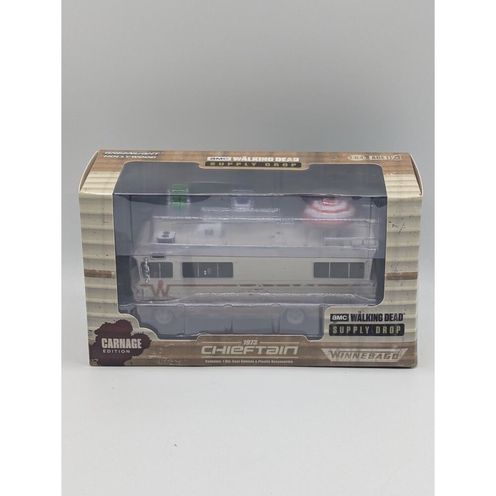 AMC Walking Dead 1:64 Supply Drop 1973 Chieftain Winnebago CARNAGE EDITION New